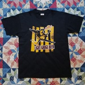 Vtg Hard Rock "Light Gauge Beer" Adult Tee